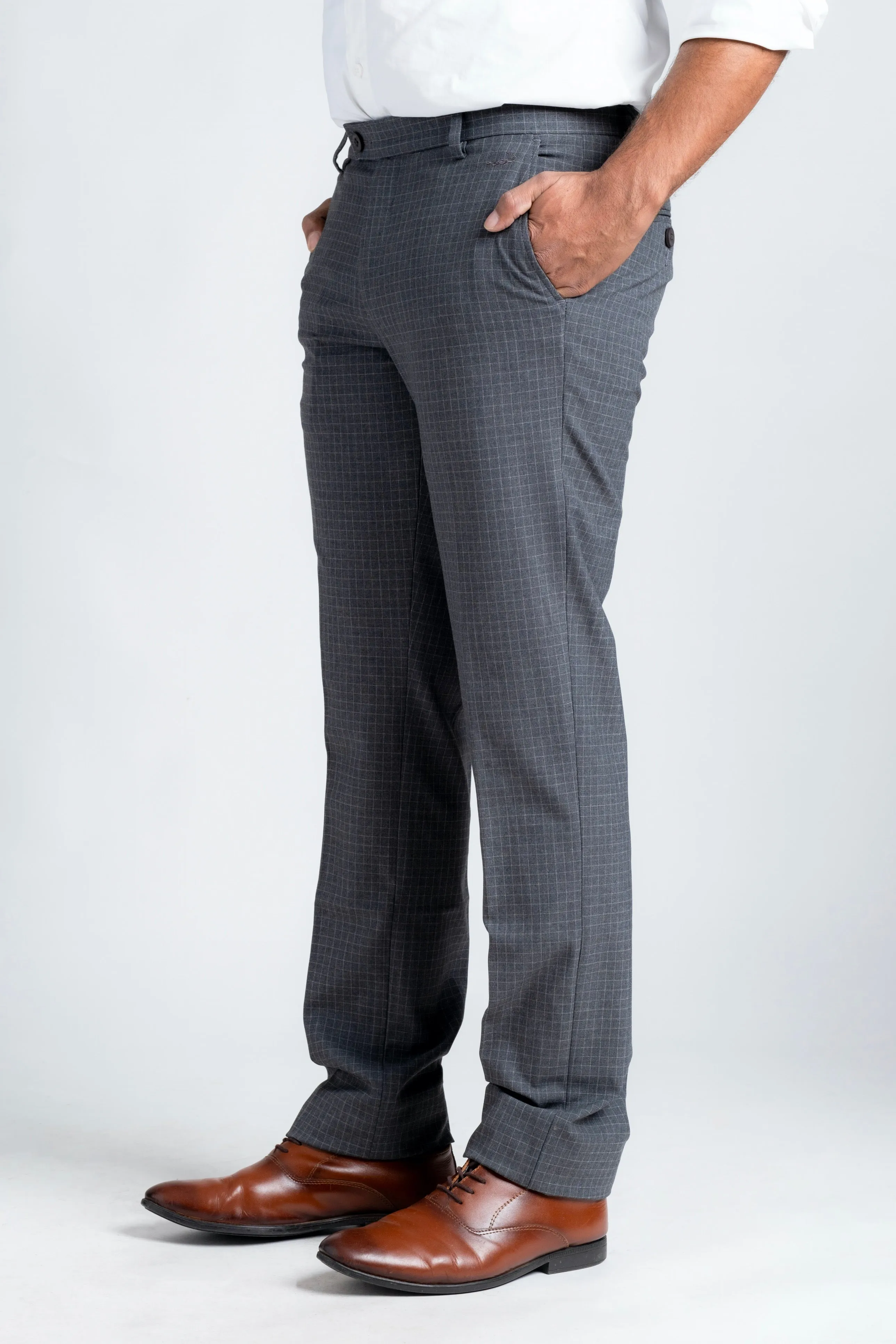 Slim Fit -Formal Trouser - Charcoal