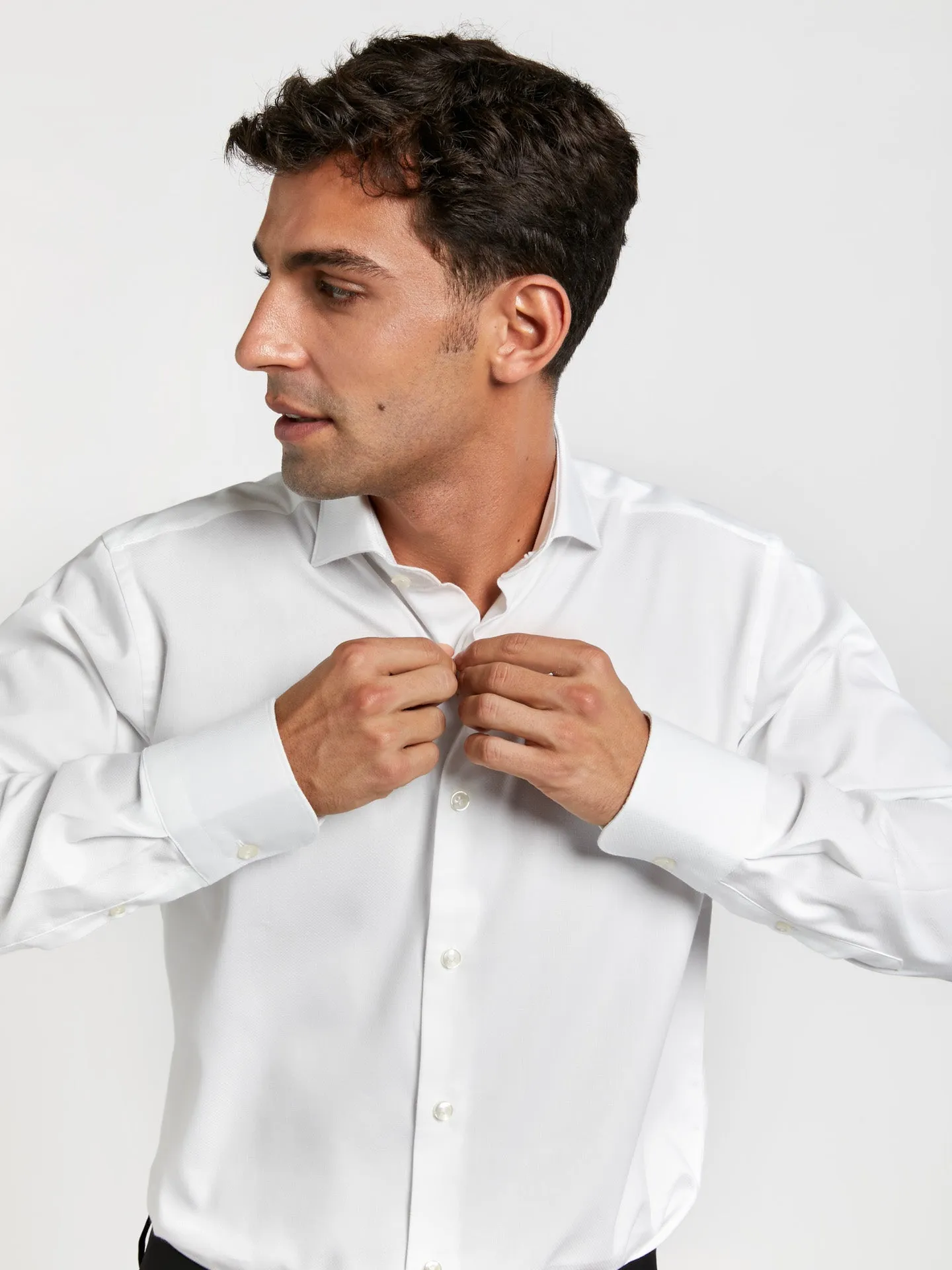 Slim fit k-easy textured comfort formal shirt