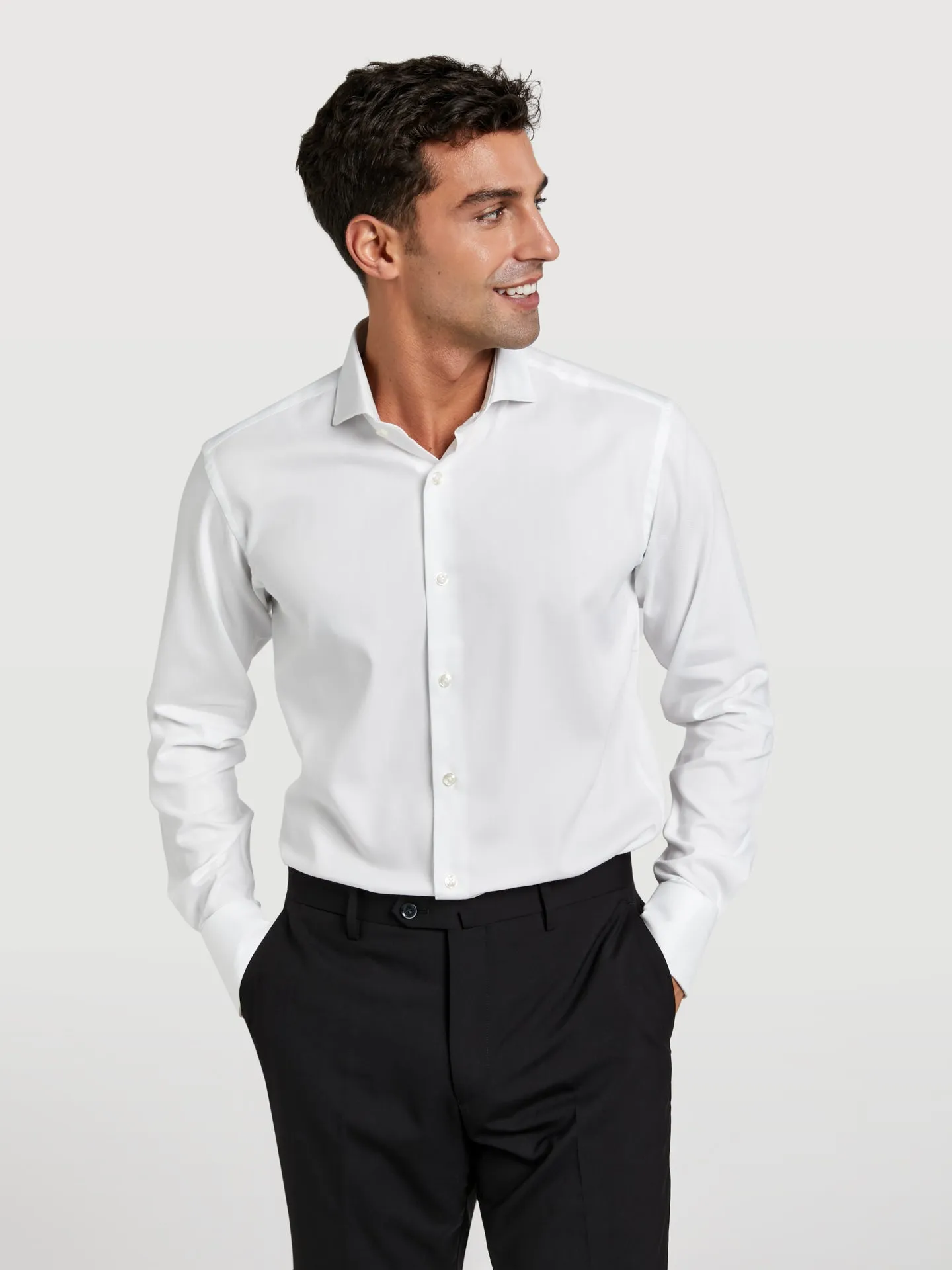 Slim fit k-easy textured comfort formal shirt