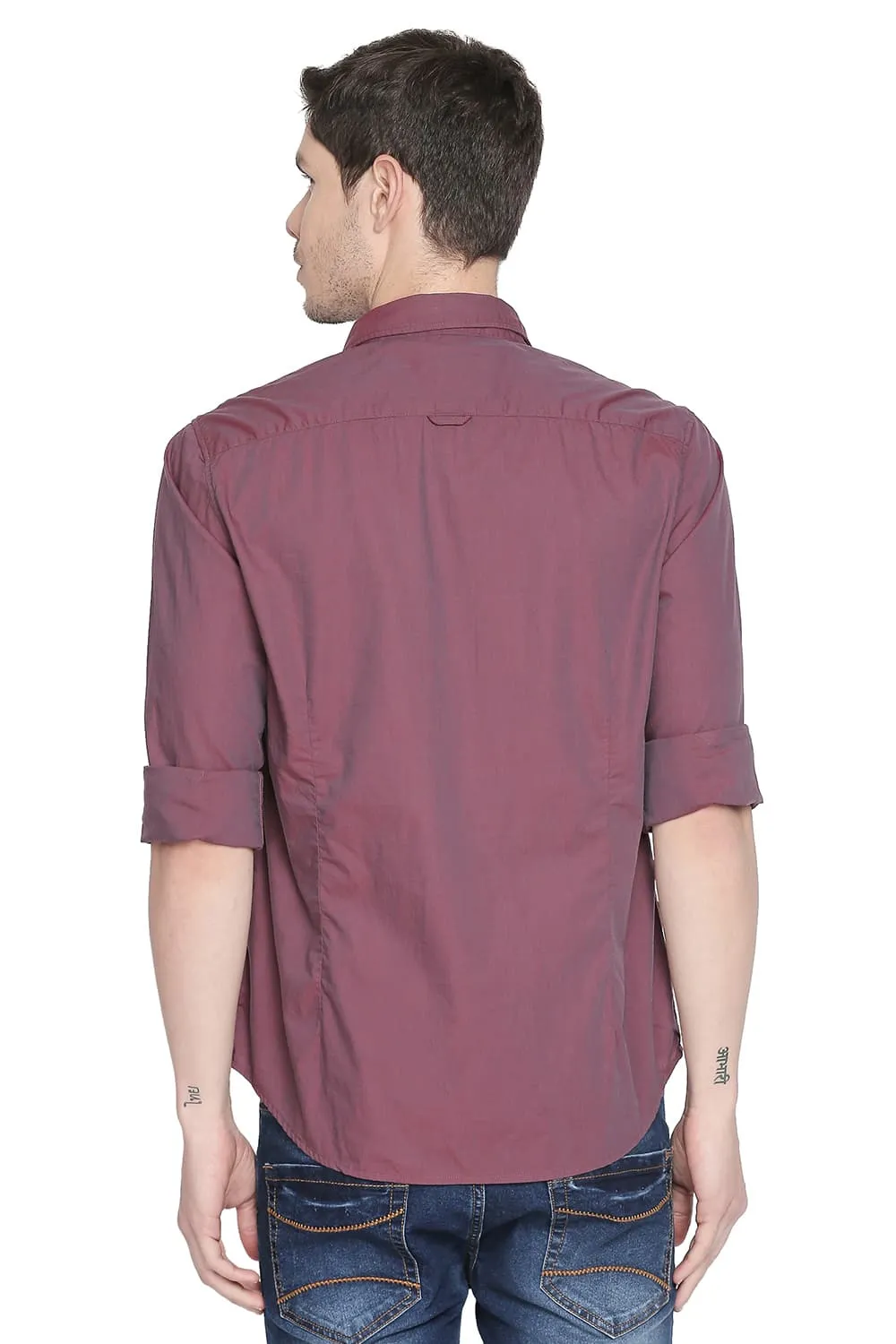 Slim Fit Two Tone Shirt