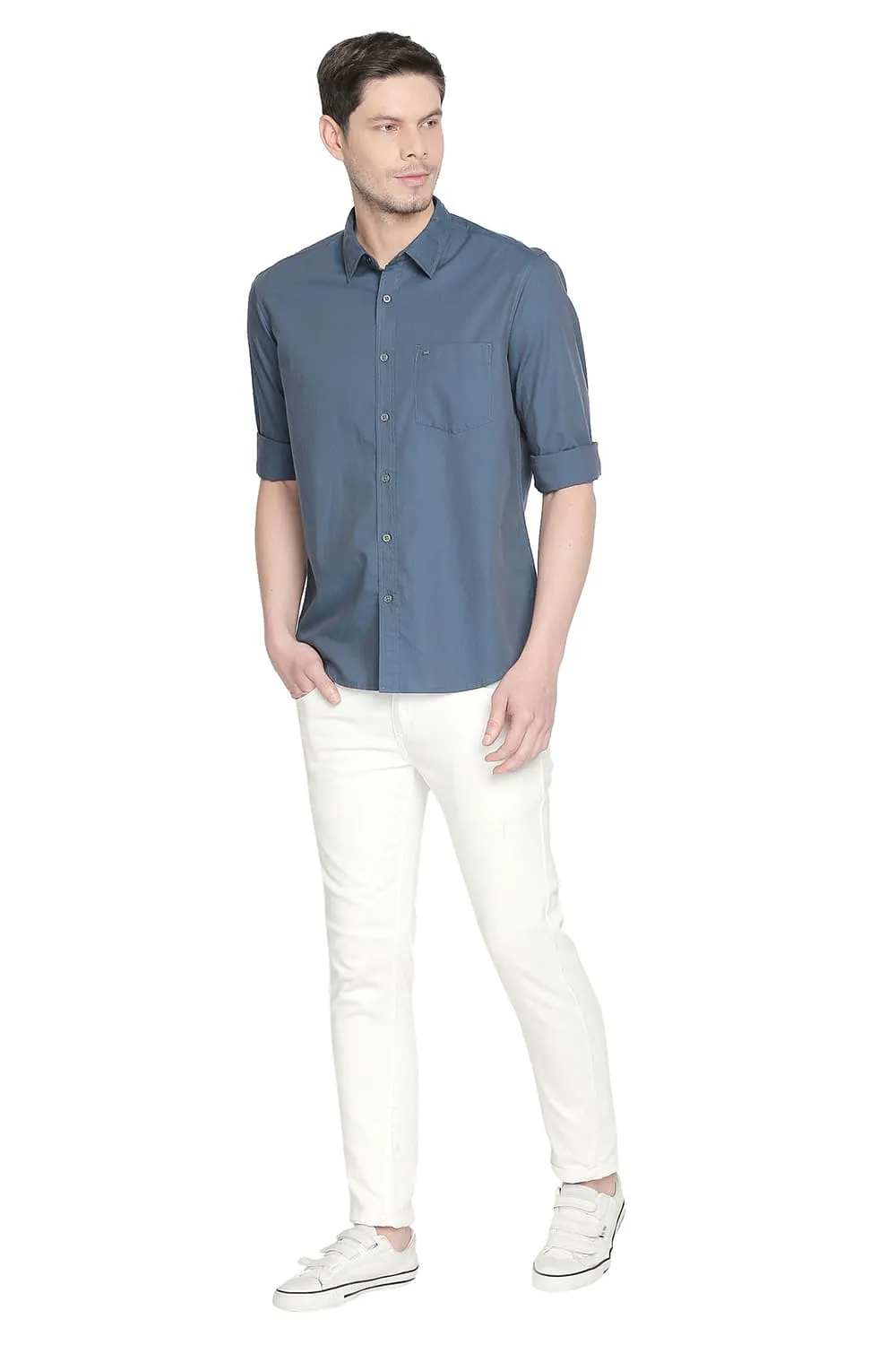 Slim Fit Two Tone Shirt