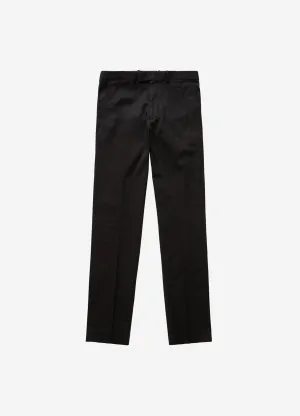 Slim Stretch Mercerised Cotton Pants Black