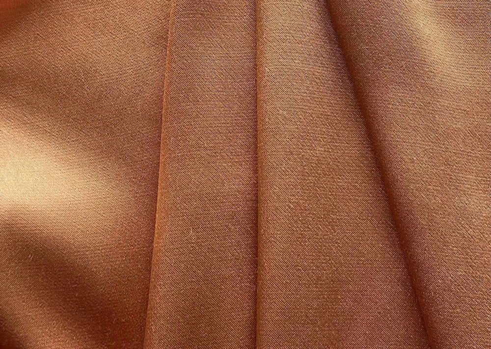 Soft Copper Penny Rayon Viscose Crepe-Back Satin