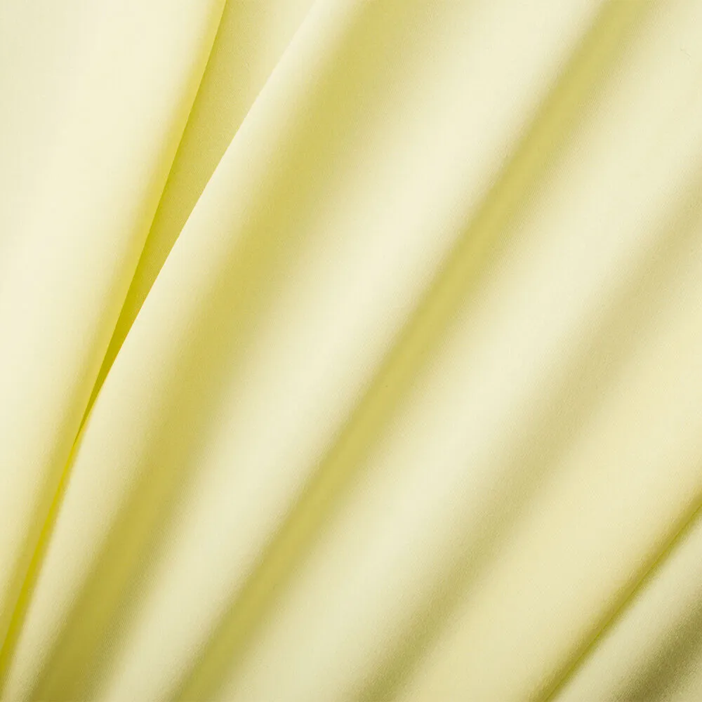 Soft Lemon Yellow Silk Satin