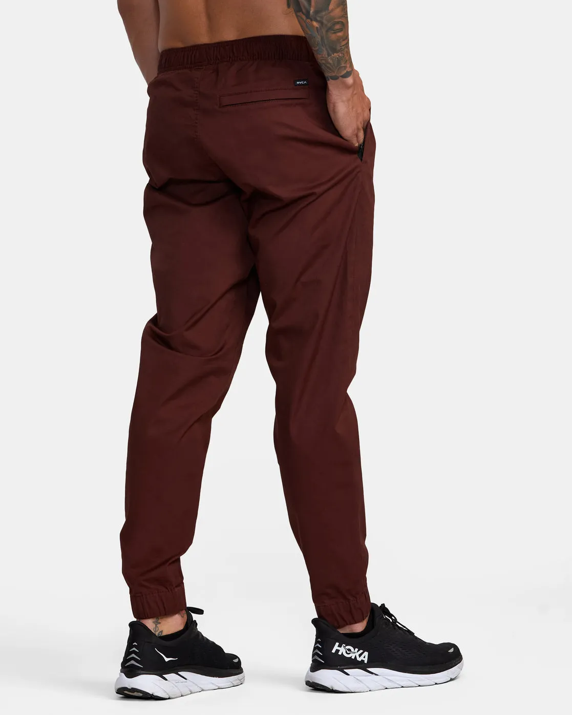 Spectrum Cuffed Track Pants - Mahogany