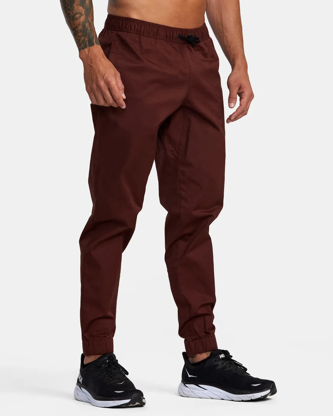 Spectrum Cuffed Track Pants - Mahogany