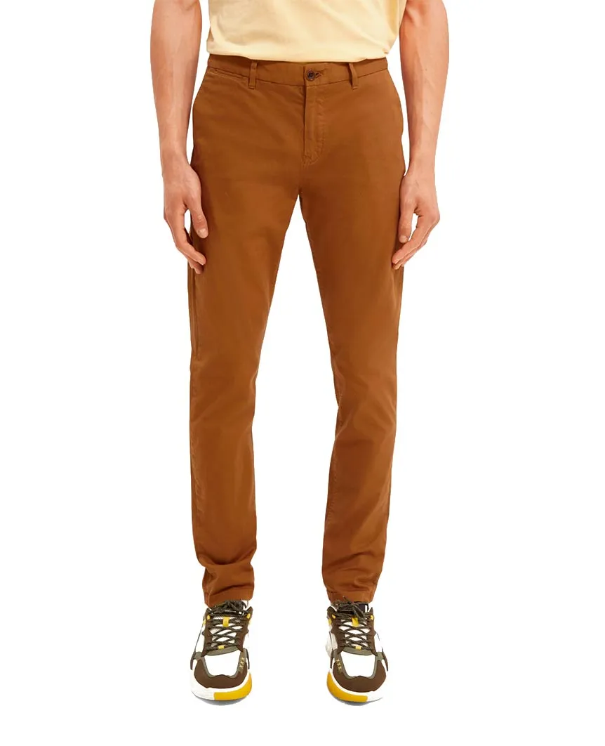 Stuart Stretch Chinos Regular Slim Fit Walnut