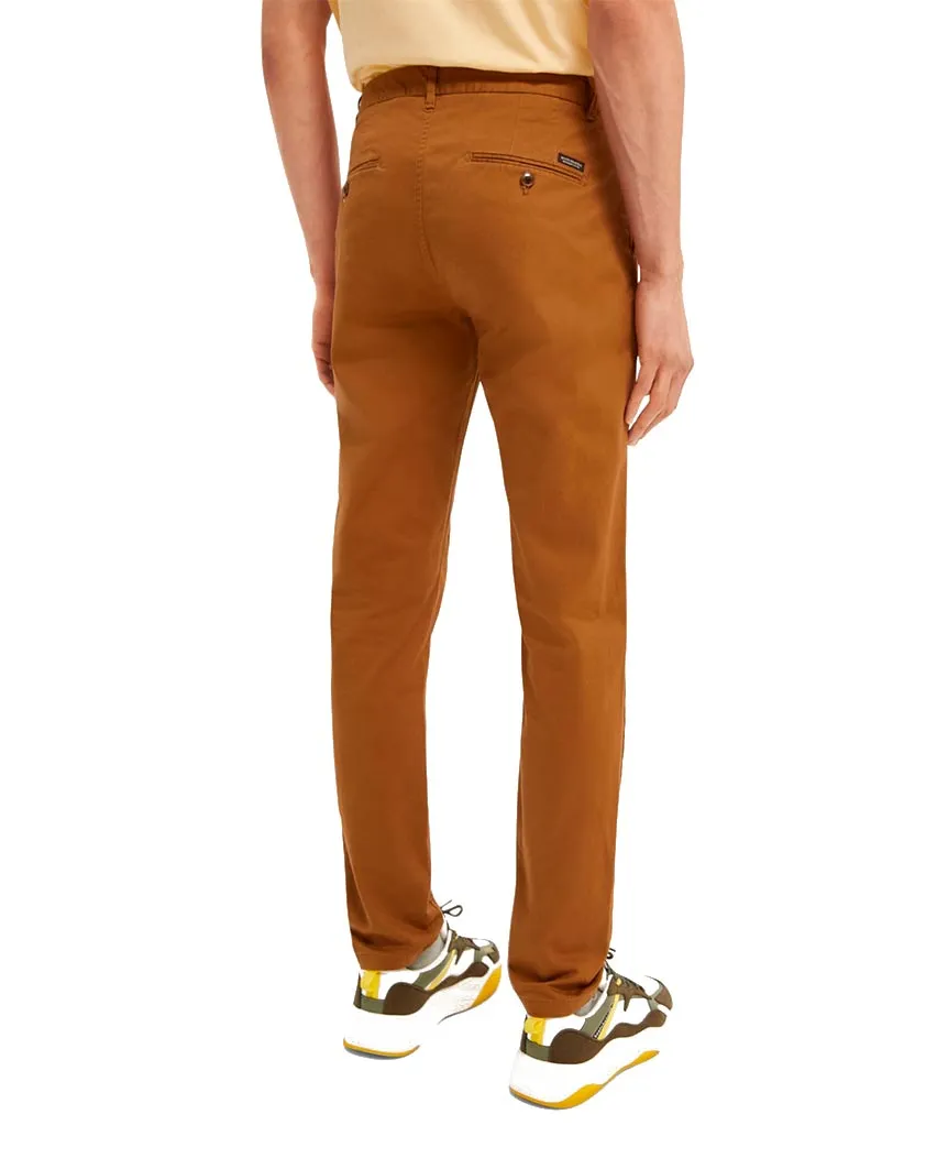 Stuart Stretch Chinos Regular Slim Fit Walnut