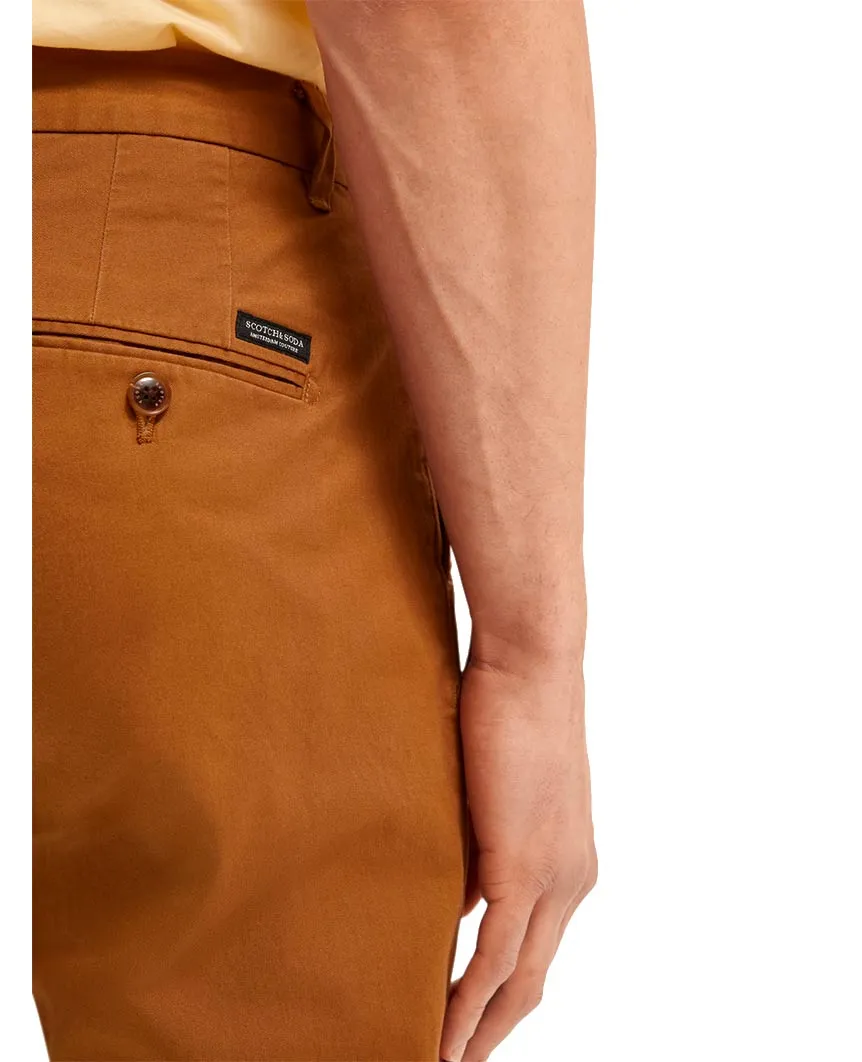 Stuart Stretch Chinos Regular Slim Fit Walnut