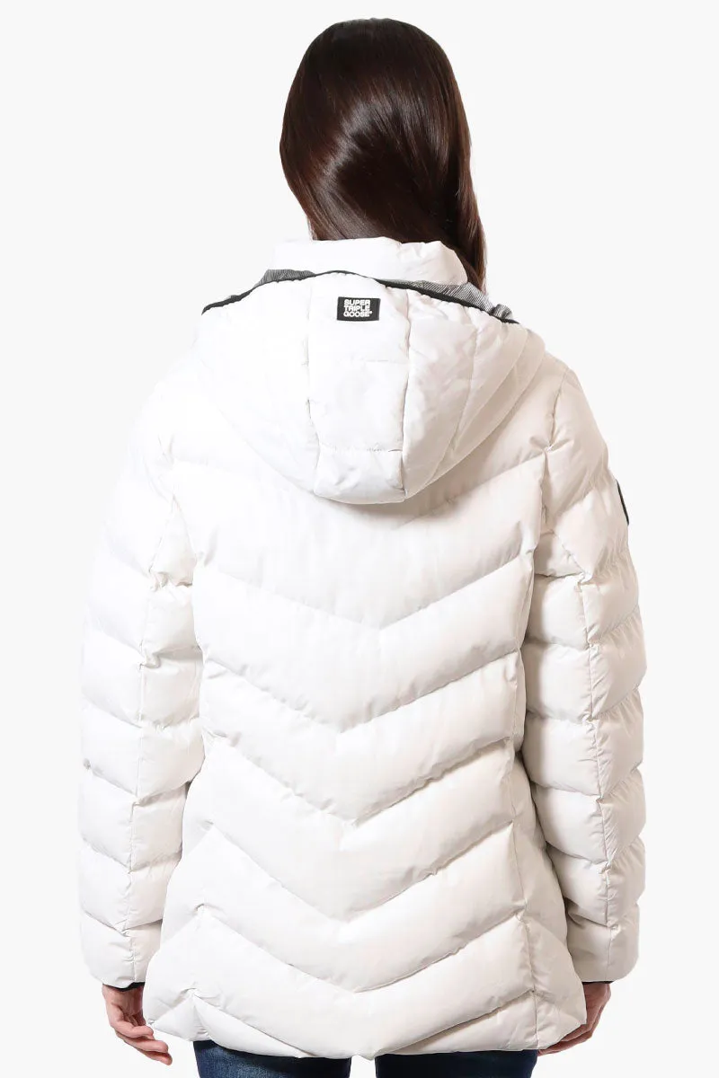 Super Triple Goose Heat Retention Lining Bomber Jacket - White