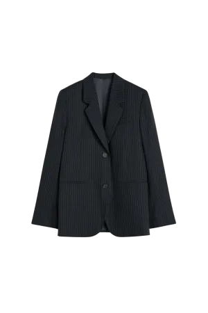 Tailored Pinstripe Suit Jacket