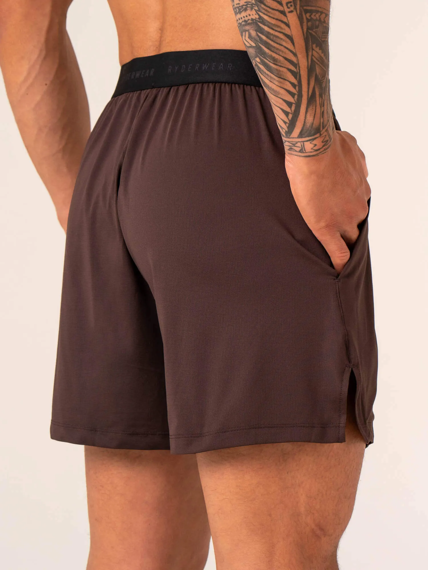 Terrain Mesh Gym Shorts - Dark Oak