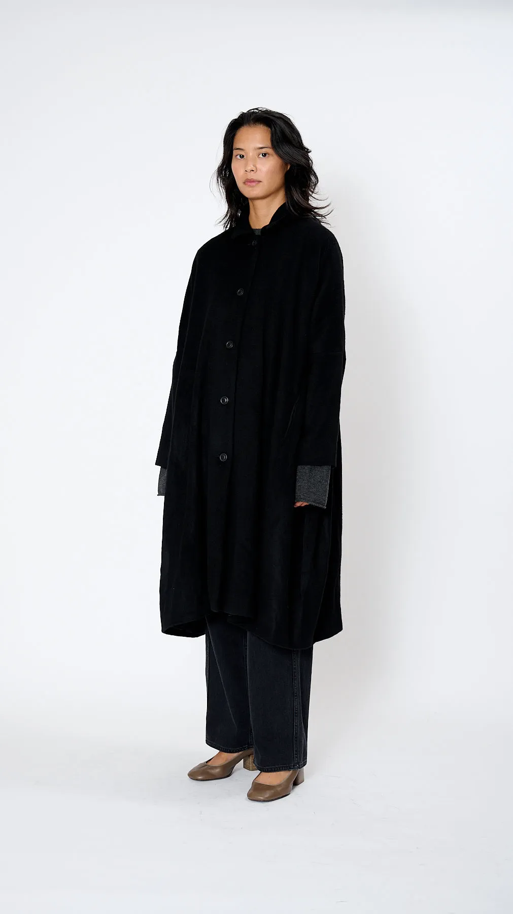 Verger Coat in Black