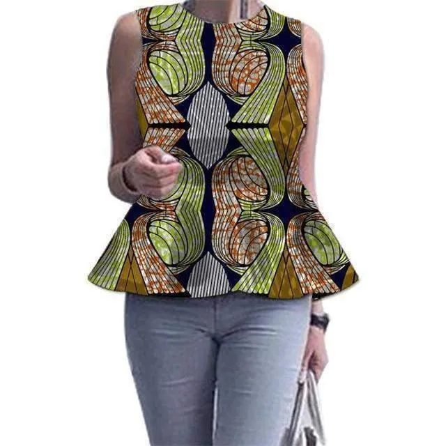 Women Dashiki Tops, Sleeveless African Women Tops, African Women Clothing