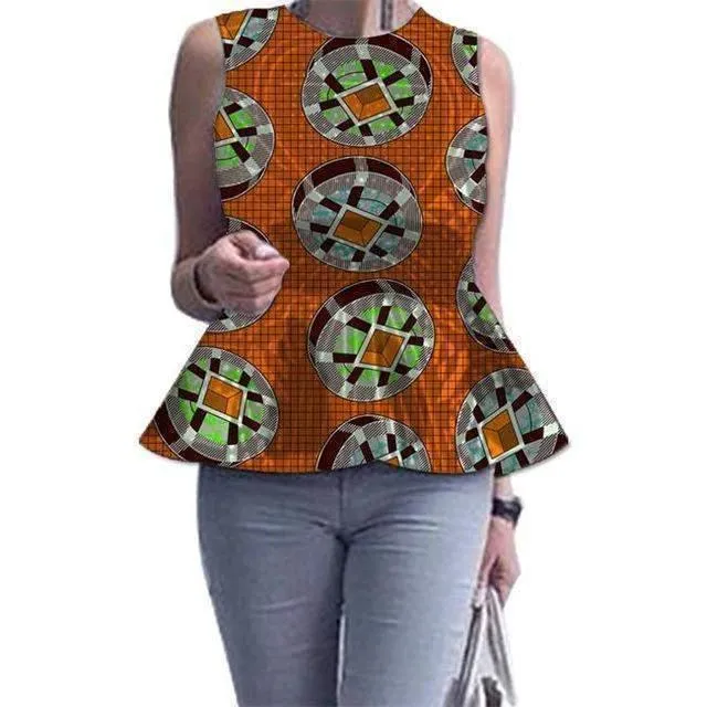 Women Dashiki Tops, Sleeveless African Women Tops, African Women Clothing