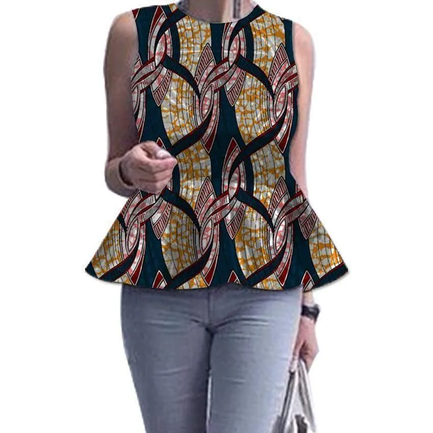 Women Dashiki Tops, Sleeveless African Women Tops, African Women Clothing